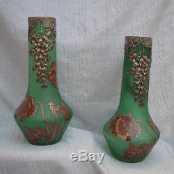 Paire De Vases Art Nouveau, Victor Saglier, XIXème