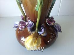 Paire De Vases Barbotine Art Nouveau
