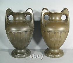 Paire De Vases En Régule Epoque 1900 / Vase Style Art Nouveau / Amphore 1900