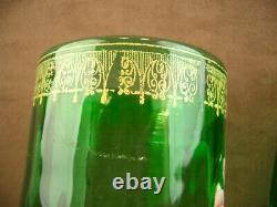 Paire De Vases En Verre Emaille Art Nouveau Decor Floral Legras