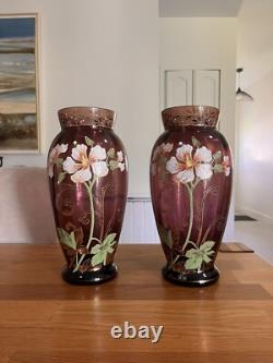 Paire De Vases Montjoye Legras Art Nouveau
