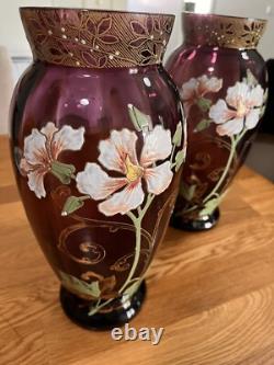 Paire De Vases Montjoye Legras Art Nouveau