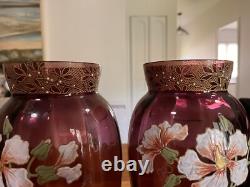 Paire De Vases Montjoye Legras Art Nouveau