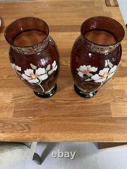 Paire De Vases Montjoye Legras Art Nouveau