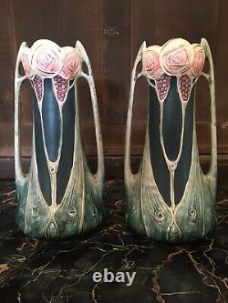 Paire Vases Art Nouveau