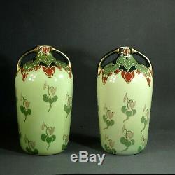 Paire Vases Art Nouveau K. G. Lunéville 1900