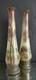 Paire de grand vase émaillé Legras art nouveau à décor paysage lacustre H 40 cm