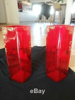 Paire de grands vases LEGRAS Art nouveau