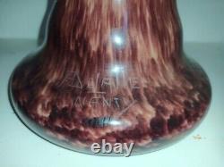 Paire de grands vases signés A Delatte Nancy, Art nouveau, 50 cm