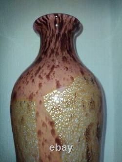 Paire de grands vases signés A Delatte Nancy, Art nouveau, 50 cm