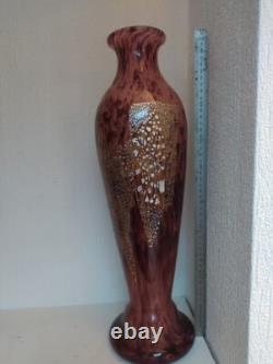 Paire de grands vases signés A Delatte Nancy, Art nouveau, 50 cm