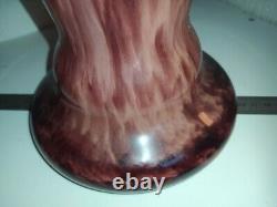Paire de grands vases signés A Delatte Nancy, Art nouveau, 50 cm