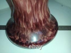 Paire de grands vases signés A Delatte Nancy, Art nouveau, 50 cm