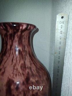 Paire de grands vases signés A Delatte Nancy, Art nouveau, 50 cm