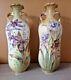 Paire de vase en porcelaine Turn Teplitz RSTK Amphora Autriche fleur Art Nouveau
