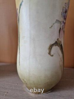 Paire de vase en porcelaine Turn Teplitz RSTK Amphora Autriche fleur Art Nouveau