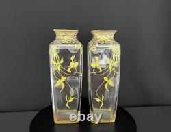 Paire de vases Art Nouveau attribuée à Baccarat