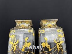 Paire de vases Art Nouveau attribuée à Baccarat