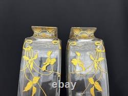 Paire de vases Art Nouveau attribuée à Baccarat
