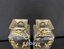 Paire de vases Art Nouveau attribuée à Baccarat