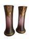 Paire de vases Art Nouveau mauve et or École Legras, Montjoye