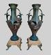 Paire de vases à décor d'angelots Art Nouveau