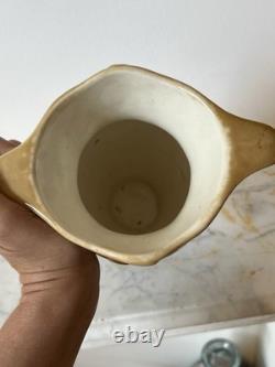 Paire de vases anciens Barbotine Art Nouveau Gustave de Bruyn, Fives Lille