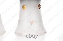 Paire de vases aux fleurs or Art Nouveau par Saint-Louis. Art Nouveau vases