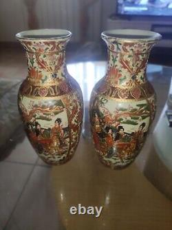 Paire de vases soliflore Céramique Grès De Chine période art Nouveau De 15 cm