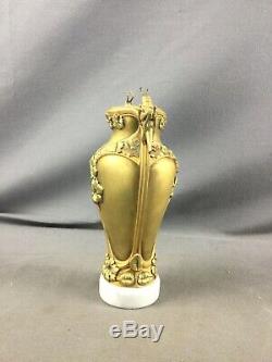 Par Paignant Tres Beau Vase Art Nouveau En Bronze Circa 1900