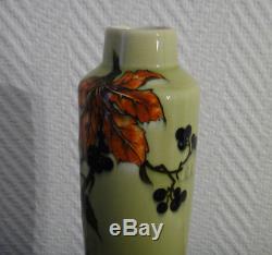 Paul Millet à Sèvres rare vase céramique Art nouveau1900 symboliste japonisme