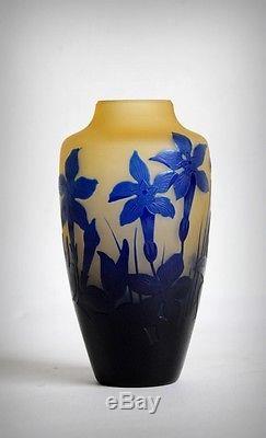 Paul Nicolas / école de Nancy petit vase Art Nouveau, signé D'Argental