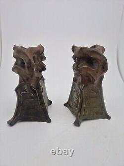 Paul PHILIPPE Paire de VASES Soliflores signés ART NOUVEAU Fin XIXe Début XXe