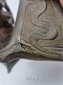 Paul PHILIPPE Paire de VASES Soliflores signés ART NOUVEAU Fin XIXe Début XXe