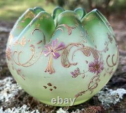 Petit Vase Boule En Pte De Verre Au Décor De Fleurs Daum Art Nouveau