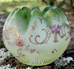 Petit Vase Boule En Pte De Verre Au Décor De Fleurs Daum Art Nouveau