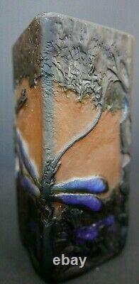 Petit vase Gallé aux libellules Art Nouveau