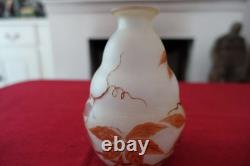 Petit vase pate de verre art nouveau