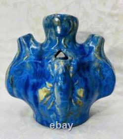 Pierrefonds Vase Gres Ecrevisses Scarabee Art Nouveau Jugendstil Oise Picardie