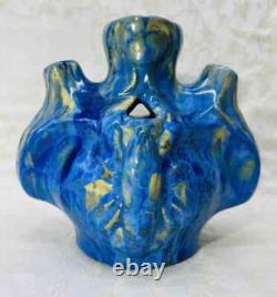 Pierrefonds Vase Gres Ecrevisses Scarabee Art Nouveau Jugendstil Oise Picardie