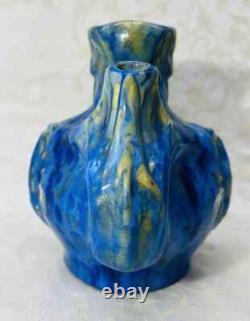 Pierrefonds Vase Gres Ecrevisses Scarabee Art Nouveau Jugendstil Oise Picardie