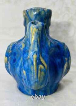 Pierrefonds Vase Gres Ecrevisses Scarabee Art Nouveau Jugendstil Oise Picardie