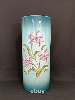 Porte Parapluie, Vase Barbotine Art Nouveau Aux Iris Manufacture Onnaing N° 732