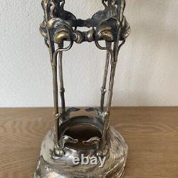 Porte Vase Art Nouveau Jugendstil Allemand WMF Poiconné Métal Argenté