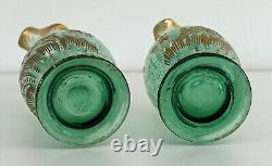 RARE Paire de VASES Emaillés Or Style Louis XV Rocaille Art-Nouveau ca 1900