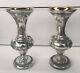 RARE Paire de vases cornets en verre églomisé, intérieur doré, extérieur taillé