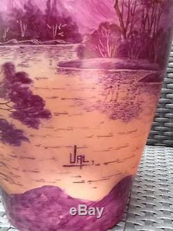 RARE Vase pate de verre 40 cm val daum Verrerie de Lorraine, Ep Art Nouveau
