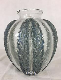 Rene Lalique Rare Vase En Verre Modele Chardons Art Nouveau Art Deco