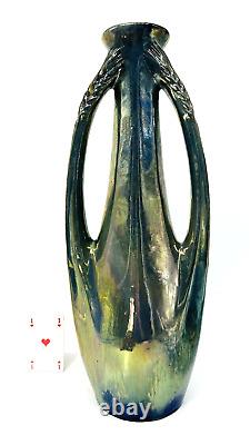 Rambervillers Schneider Cytere Vase Gres Epis De Ble Art Nouveau Vosges Lorraine