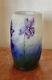 Rare Art Nouveau Superbe vase miniature aux violettes signé Daum Nancy